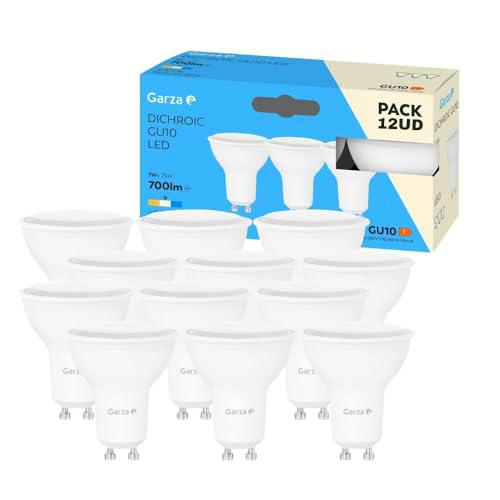 Garza - Pack 12 Bombillas Led, Casquillo GU10, Luz Neutra 4000K