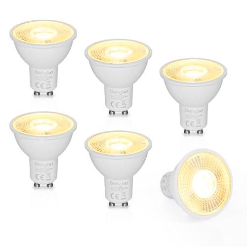Dehobo Bombilla LED GU10, Bombilla de Luz Calida 2800K 6W (equivalente a 60 W) 480Lumen para Lámparas GU10