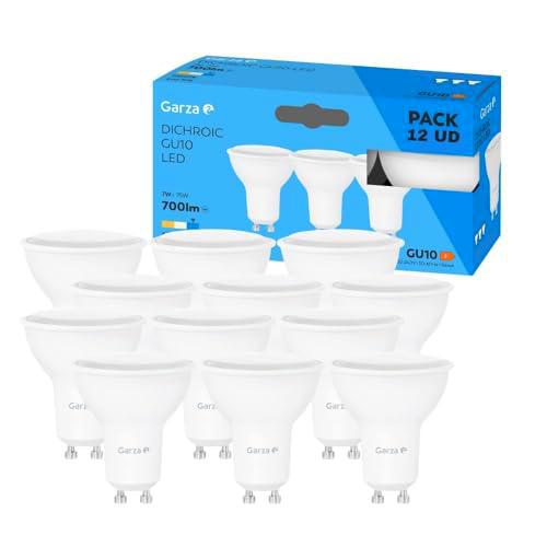 Garza - Pack 12 Bombillas Led, Casquillo GU10, Luz Neutra 6500K
