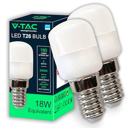 V-TAC 2x Bombilla LED para Nevera y Lámparas - E14-2W