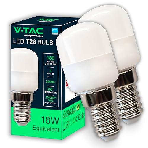 V-TAC 2x Bombilla LED para Nevera y Lámparas - E14-2W