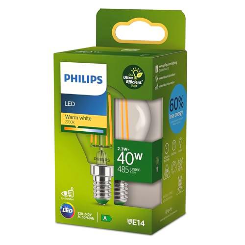 Philips - Bombilla LED tipo vela esférica Philips Ultra Eficiente