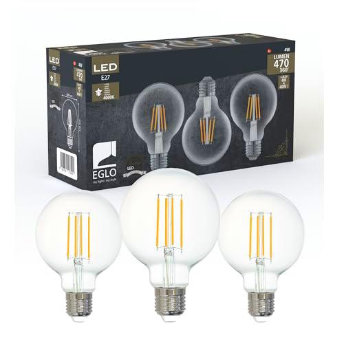 Eglo set de 3 lámparas de filamento LED con casquillo E27