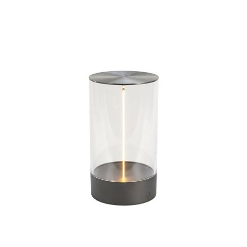 Konstsmide Lámpara de mesa LED Edison M | antracita | interior/exterior | inalámbrica | 12 x 23 x 13 cm | 7848-370