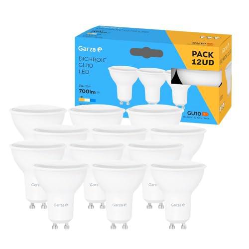 Garza - Pack 12 Bombillas Led, Casquillo GU10, Luz Neutra 3000K