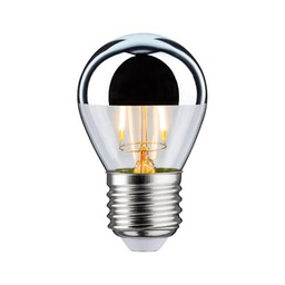 Paulmann 28664 lámpara LED filamento gota 2,6 vatios bombilla cúpula espejo plata 2700 K blanco cálido E27