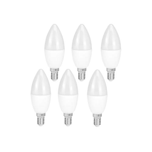 VoltShine Bombilla LED de cera plástica 4.5W, luz blanca 6500K