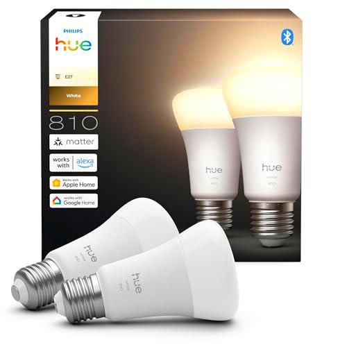Bombilla A60 Philips Hue Smart LED, luz blanca cálida 2700 K