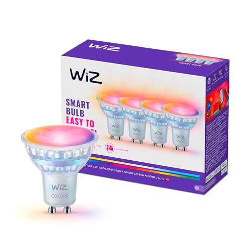 WiZ Spot LED connecté GU10 en verre, Multicolore et Blanc personnalisable