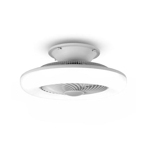 Avilia - Ventilador de techo con luz LED regulable y aplicación Wi-Fi
