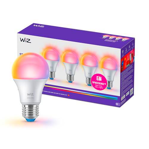 WiZ Bombilla Inteligente LED A60, RGB, E27, equivalente a 60 W