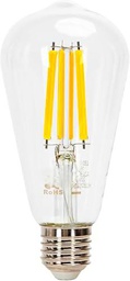 Glowster Bombilla LED ST64 E27 16W transparente, alta eficiencia
