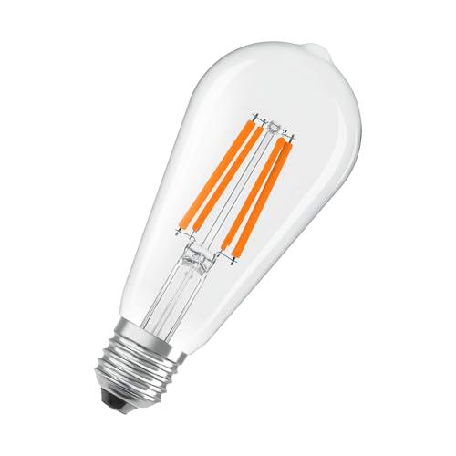 OSRAM LED-Lampe in klassischer Globeform, mit dekorativem LED-Filament im Frosted Design