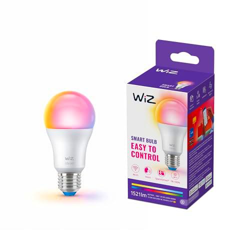 WiZ Bombilla inteligente LED A60, RGB, base E27, equivalente a 100 W
