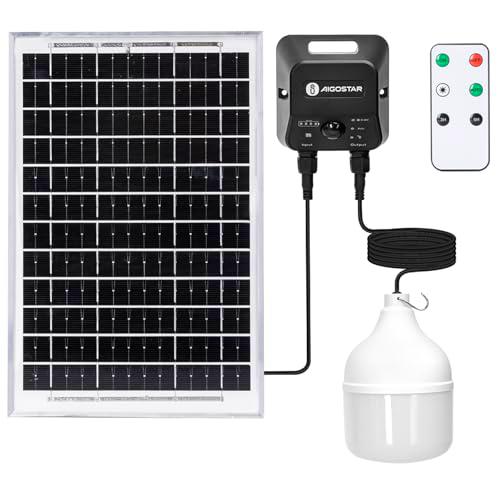 Glowster Bombilla solar 70W 6500K con sensor, ideal para iluminación exterior y almacenamiento de energía sostenible.