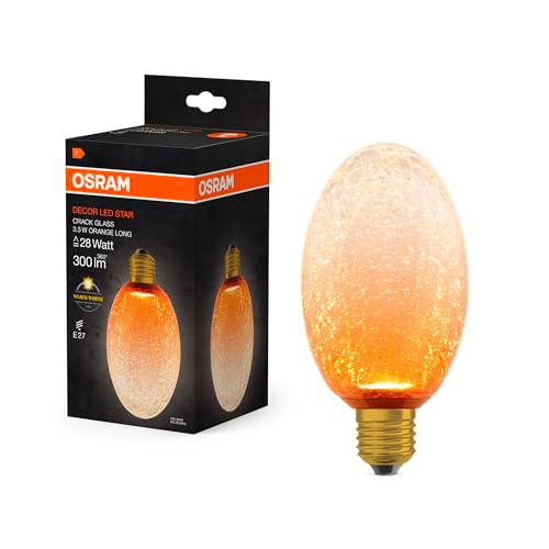 OSRAM DECOR FLAT LED Glaslampe Crackle, Lang Ø90mm
