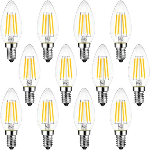 ANWIO E14 Vela LED Para Lámparas de Araña,4W, Sustituye a una Bombilla Incandescente de 40W