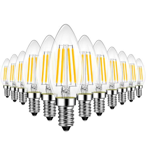 LVWIT Bombillas Vela de Filamento LED E14 (Casquillo Fino)
