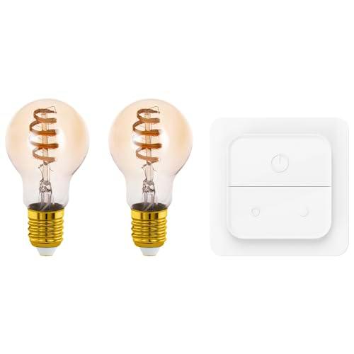 Eglo connect.z Smart Home Juego de 2 bombillas LED E27 con interruptor de luz