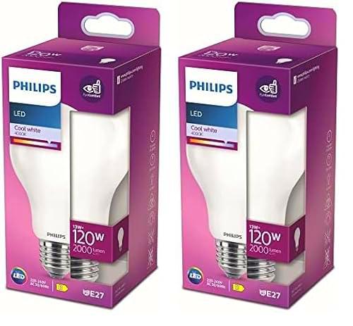 Philips BOMBILLA STANDARD LED E27 13W 2000lm 4000K LUZ DIA Ø7x12,1cm (Paquete de 2)