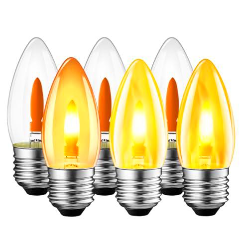 LVWIT Bombilla LED con Llama, Bombilla Retro con Llama Parpadeante E27