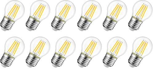 LVWIT 6 Unidades E27 Bombillas Golf G45 Filamento LED Retro Vintage