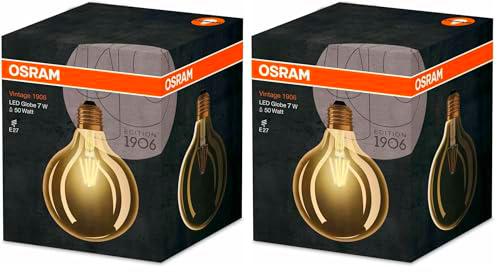 OSRAM 809406 Bombilla LED E27, Globo, Equivalente a 55 Vatios (Paquete de 2)
