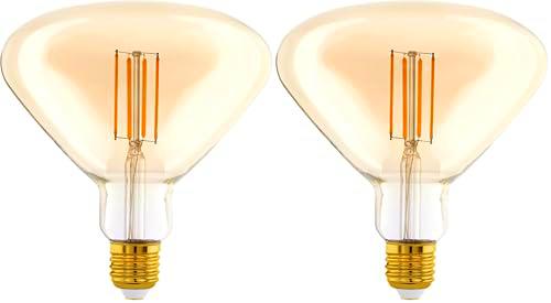 Eglo LED E27 regulable, LED ámbar vintage mediano, foco para iluminación