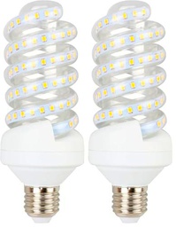 VoltShine Bombilla LED espiral E27 20W, eficiencia energética