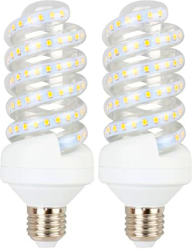 VoltShine Bombilla LED espiral E27 20W, eficiencia energética