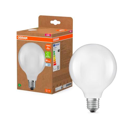 Osram con forma de globo clásica, con filamento LED decorativo en diseño esmerilado