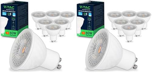 V-TAC 6x Bombillas LED GU10-6W (Equivalente a 6W) - Chip SAMSUNG