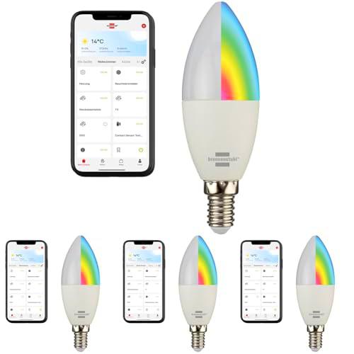 Brennenstuhl Connect Bombilla LED WiFi SB 400 E14 (compatible con Alexa y Google Assistant