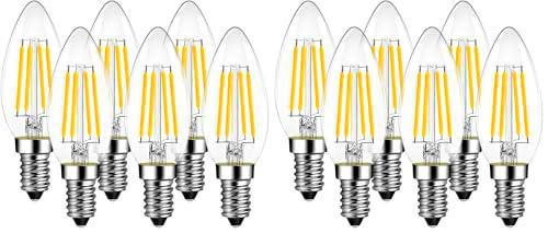 LVWIT Bombillas Vela de Filamento LED E14 (Casquillo Fino)