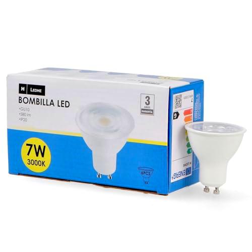 M Ledme - Pack 6, Bombilla Led Gu10 Smd Plus 7W 60º