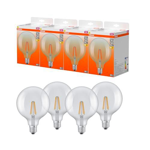 OSRAM Lámpara LED Star Globe G125 60 Filamento, 2700 K blanco cálido