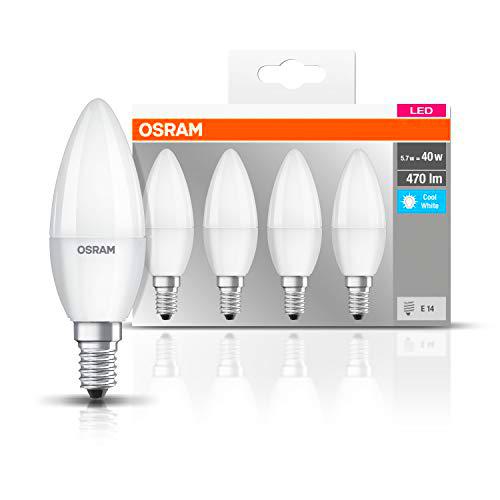 Osram 819610 Bombilla LED E14, 5,5 W, Blanco, 4 Unidades