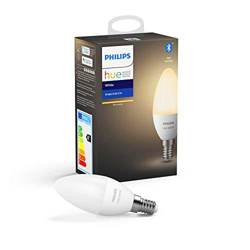 Philips Hue Bombilla Inteligente LED E14, con Bluetooth