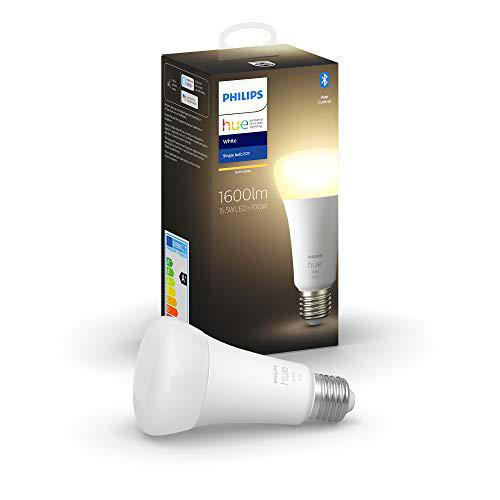 Philips Hue Bombilla Inteligente LED E27, 100W, con Bluetooth