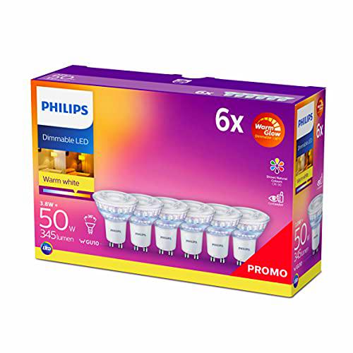 Philips - LED Gu10, 3.8 W Equivalente a 50 W, 345 Lumen
