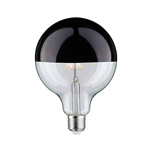 Paulmann 28680 lámpara LED filamento G125 6 vatios Bombilla cúpula Espejo Negro Cromo 2700 K Blanco cálido Regulable E27