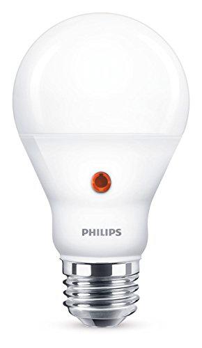 Philips Bombilla LED con Sensor E27, 7.5 W, luz blanca