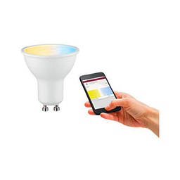 Paulmann Bombilla LED 50129 con reflector Smart Home Zigbee Tunable White 36º 5 W regulable bajo consumo bombilla mate iluminación 2700 K GU10