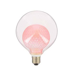 XANLITE - Bombilla LED decorativa con doble cristal rosa