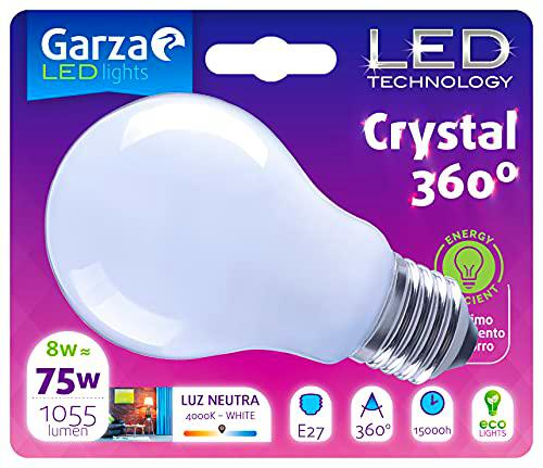 Garza - Pack de 6 bombillas de Filamento Opal Led, Luz blanca fria 5000K