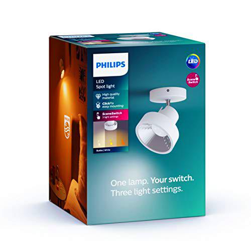 Philips myLiving foco Bukko LED SceneSwitch blanco en metal