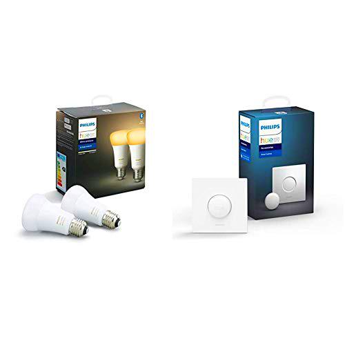 Philips Hue White Ambiance - Paquete de 2 bombillas LED inteligentes E27