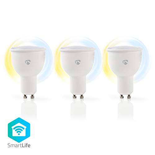 Nedis Smartlife - Bombillas LED GU10, luz blanca fría