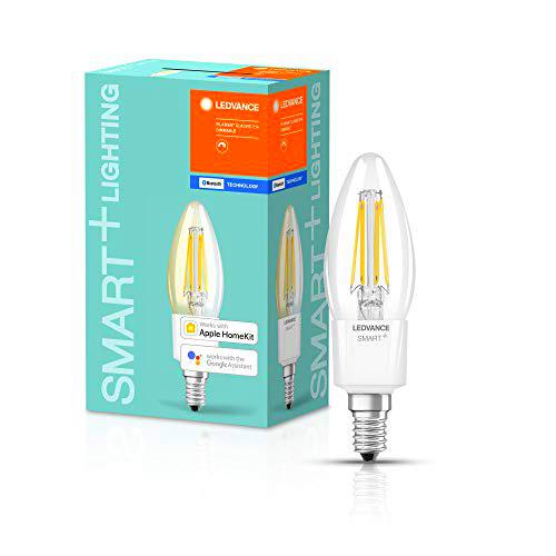 LEDVANCE Lámpara Smart LED con Bluetooth, E14, blanco cálido (2700K)