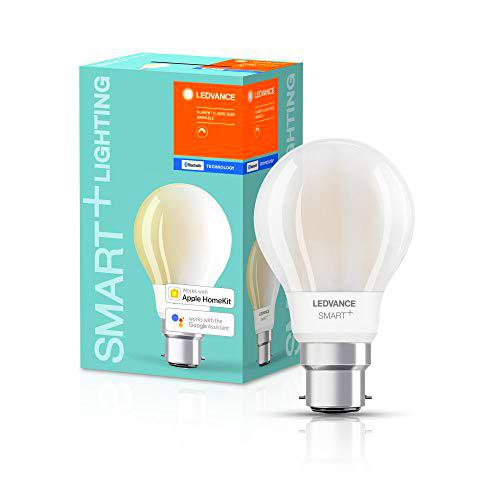 LEDVANCE Lámpara Smart LED con Bluetooth, B22d, Blanco cálido (2700K)